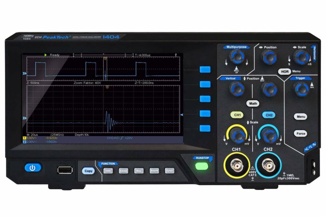 El fabricante alemán PeakTech ofrece equipos de medida eléctricos y para laboratorio electrónico, como, por ejemplo, el osciloscopio digital