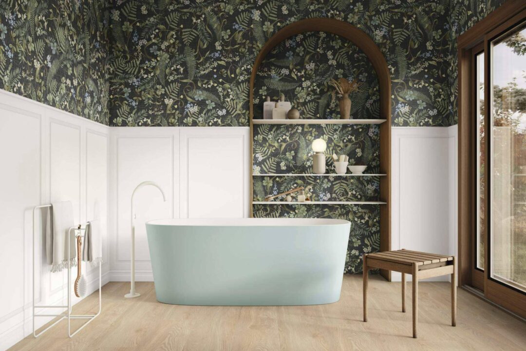 Estilo botánico, los azulejos con flores para baño que están en tendencia