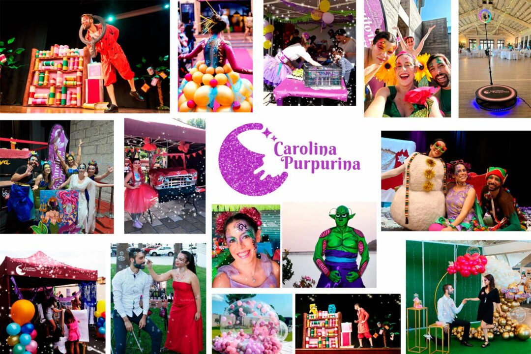 Carolina Purpurina; Teatro, maquillaje y animación