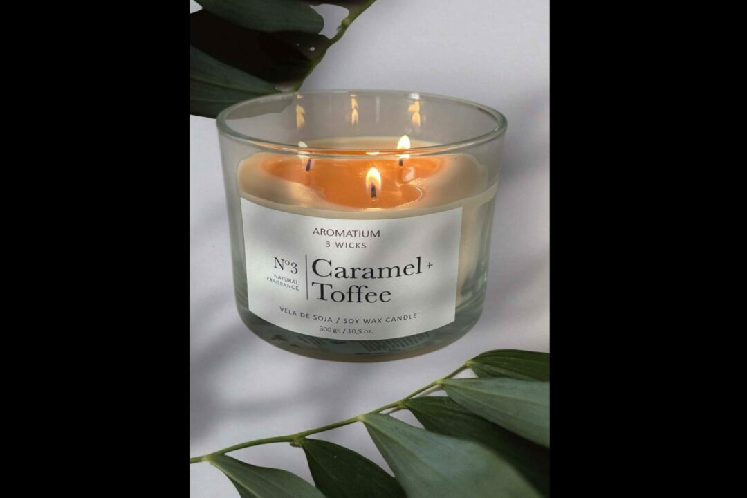 La Boutique de las Velas presenta su vela de soja Aromatium Caramelo+Toffee para ambientar las fiestas