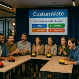 Custom Vote transforma concursos en directo con pulsadores interactivos y experiencias gamificadas a medida