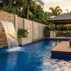 Cascadas acrílicas, diseño contemporáneo y efecto visual en las propuestas de Swimhome