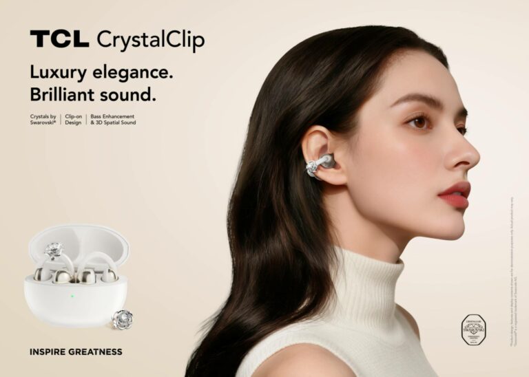 TCL presenta los nuevos TCL CrystalClip, auriculares open-ear, con una edición especial con cristales de Swarovski®