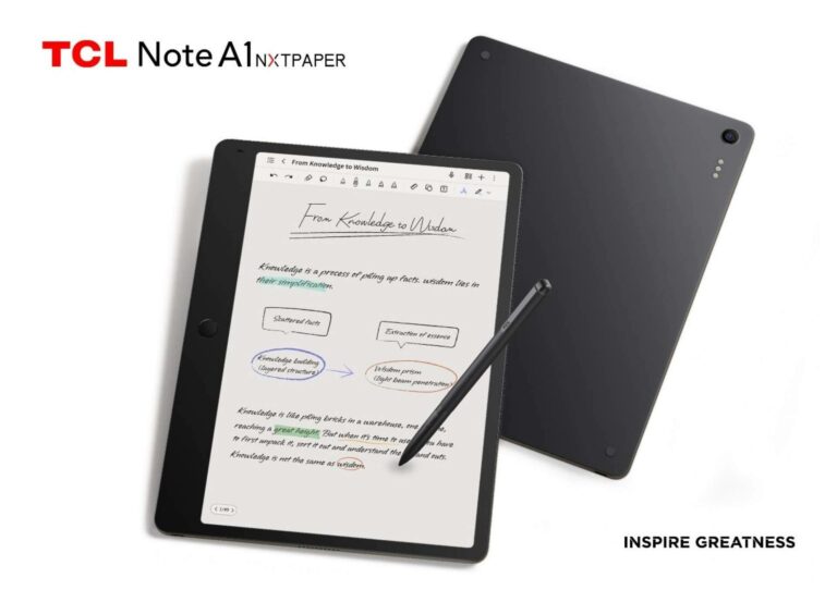 TCL presenta su nueva gama de tablets en el MWC 2026, con la Note A1 NXTPAPER como punta de lanza