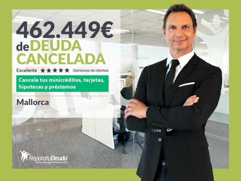 Repara tu Deuda Abogados cancela 462.449 € en Mallorca (Baleares) con la Ley de Segunda Oportunidad