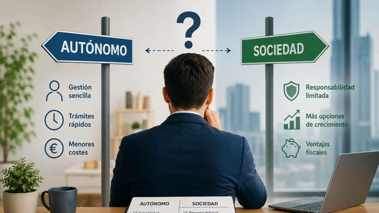 ¿Constituir una empresa o seguir como autónomo? Las claves para tomar la decisión adecuada
