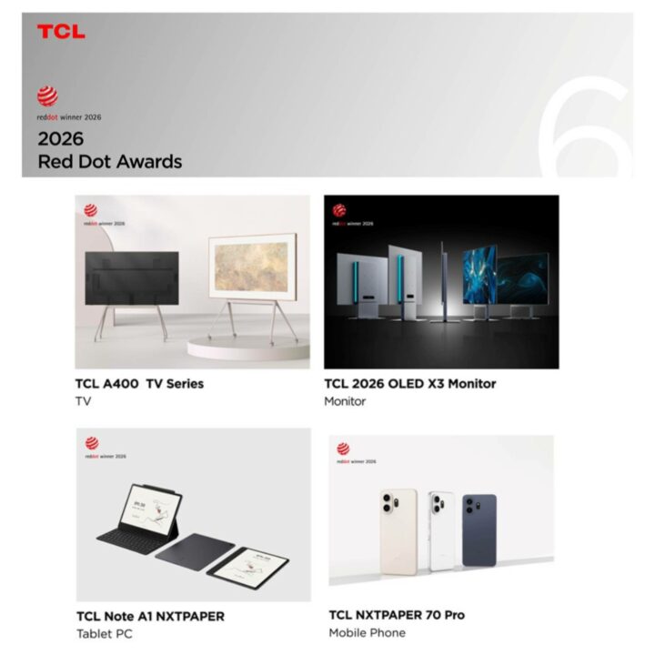 TCL se corona en el diseño internacional con 11 galardones en los premios iF Design Awards y Red Dot Design