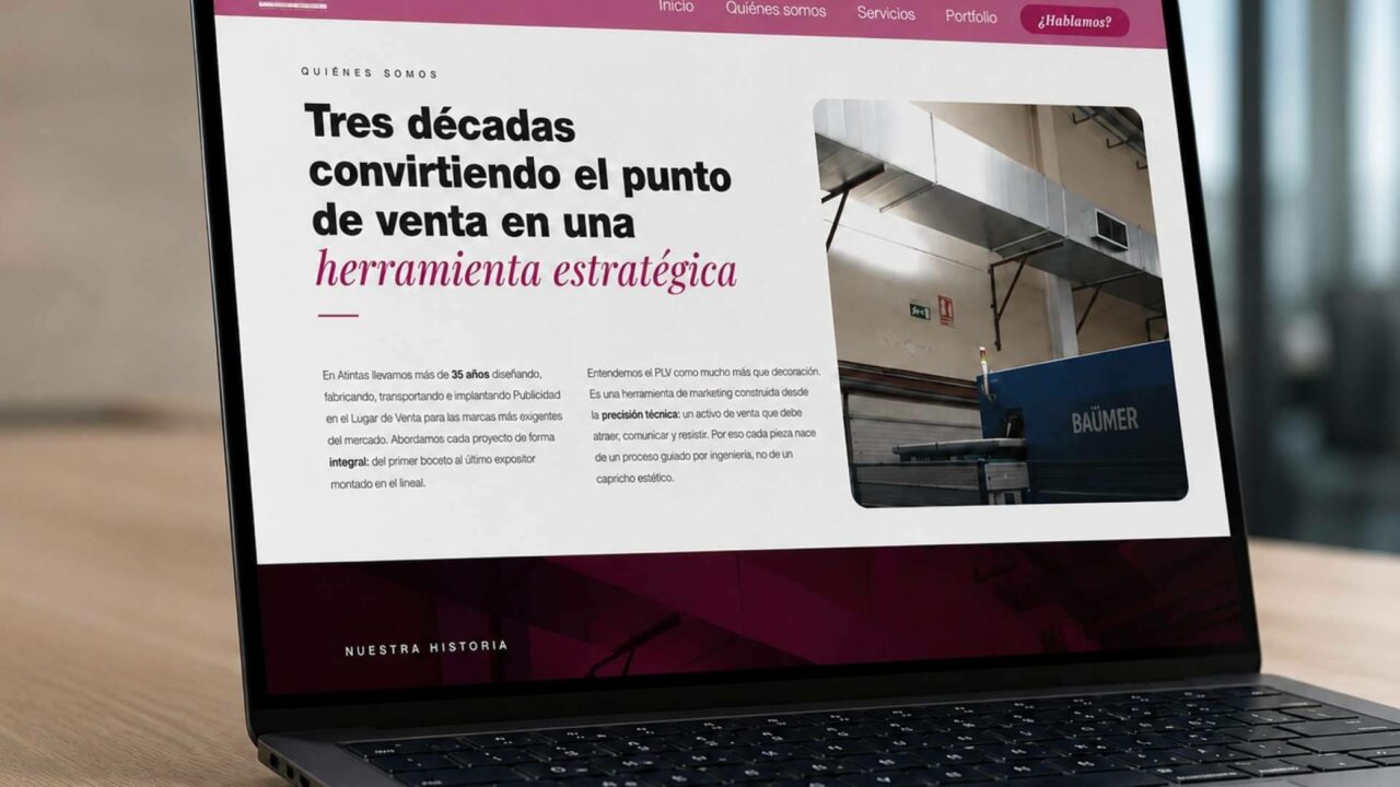 ATINTAS estrena una nueva web que reúne más de 35 años de proyectos de PLV en un portfolio único para marcas y agencias