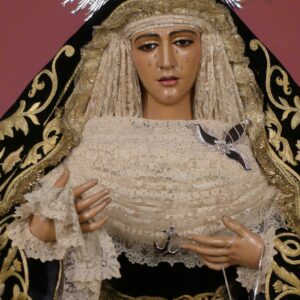 Una pintura de la Esperanza de Triana se expone en la feria de arte contemporáneo de Mónaco