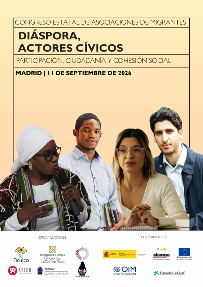 Madrid acoge el Congreso Estatal de Migrantes ‘Diáspora, actores cívicos’ el 11 de septiembre