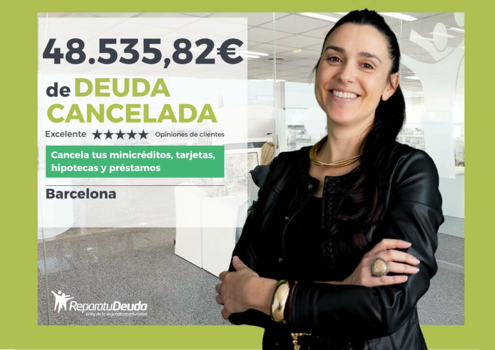 Repara tu Deuda Abogados aplica la Ley de Segunda Oportunidad y cancela 48.535,82 euros en Barcelona