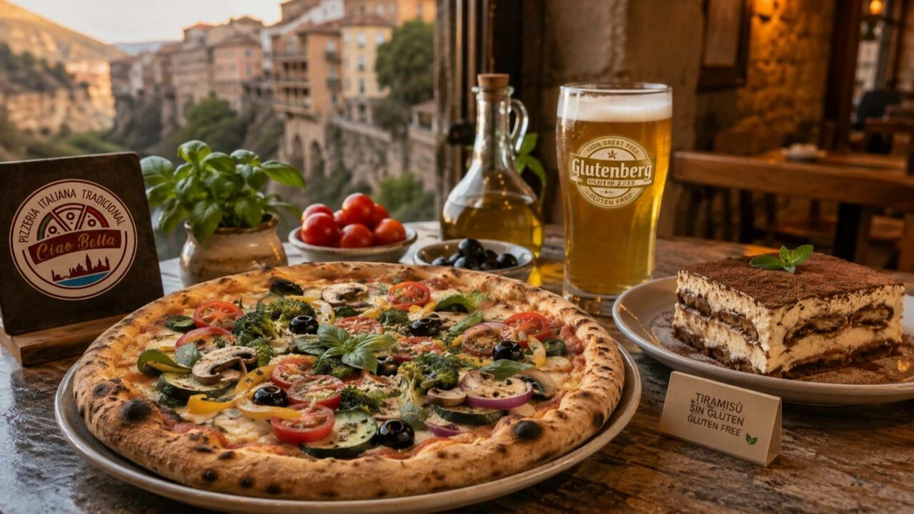 Pizzería Ciao Bella; opciones sin gluten,vegetarianas y veganas en Cuenca