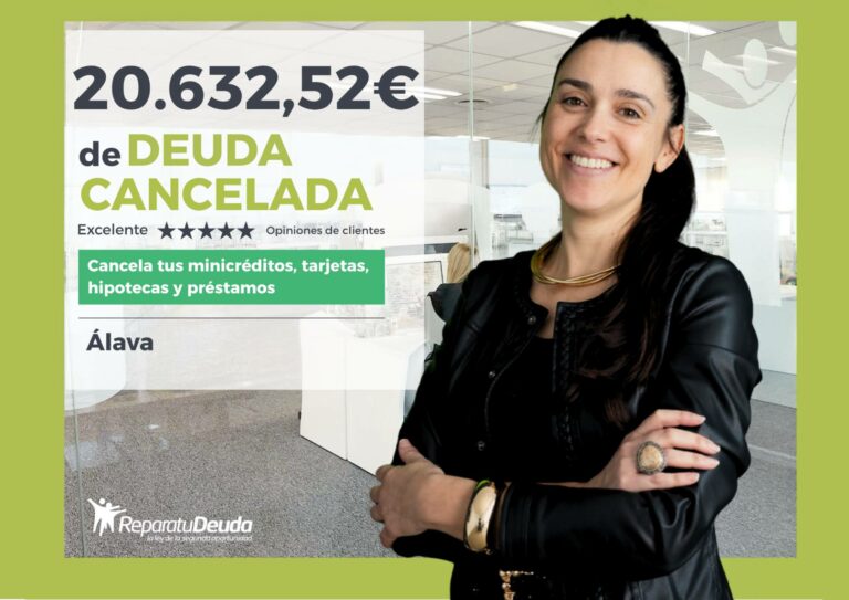 Una mujer de Álava deja atrás 20.632,52 euros con Repara tu Deuda Abogados y la Ley de Segunda Oportunidad