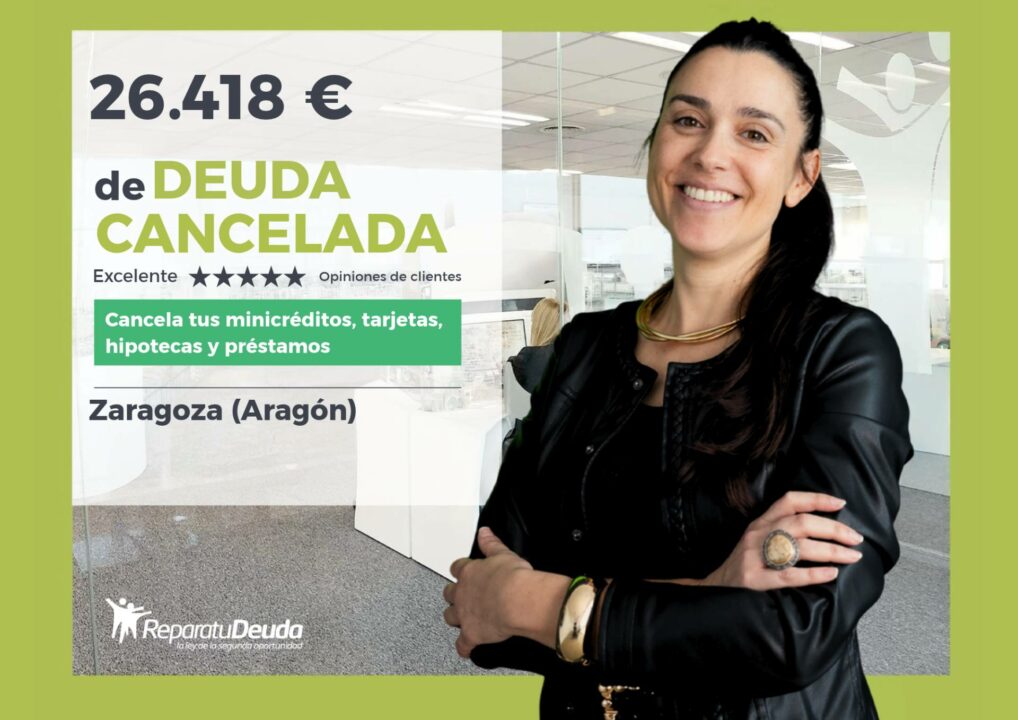 Repara tu Deuda y la Ley de Segunda Oportunidad liberan a una mujer de 26.418 € en Zaragoza (Aragón)