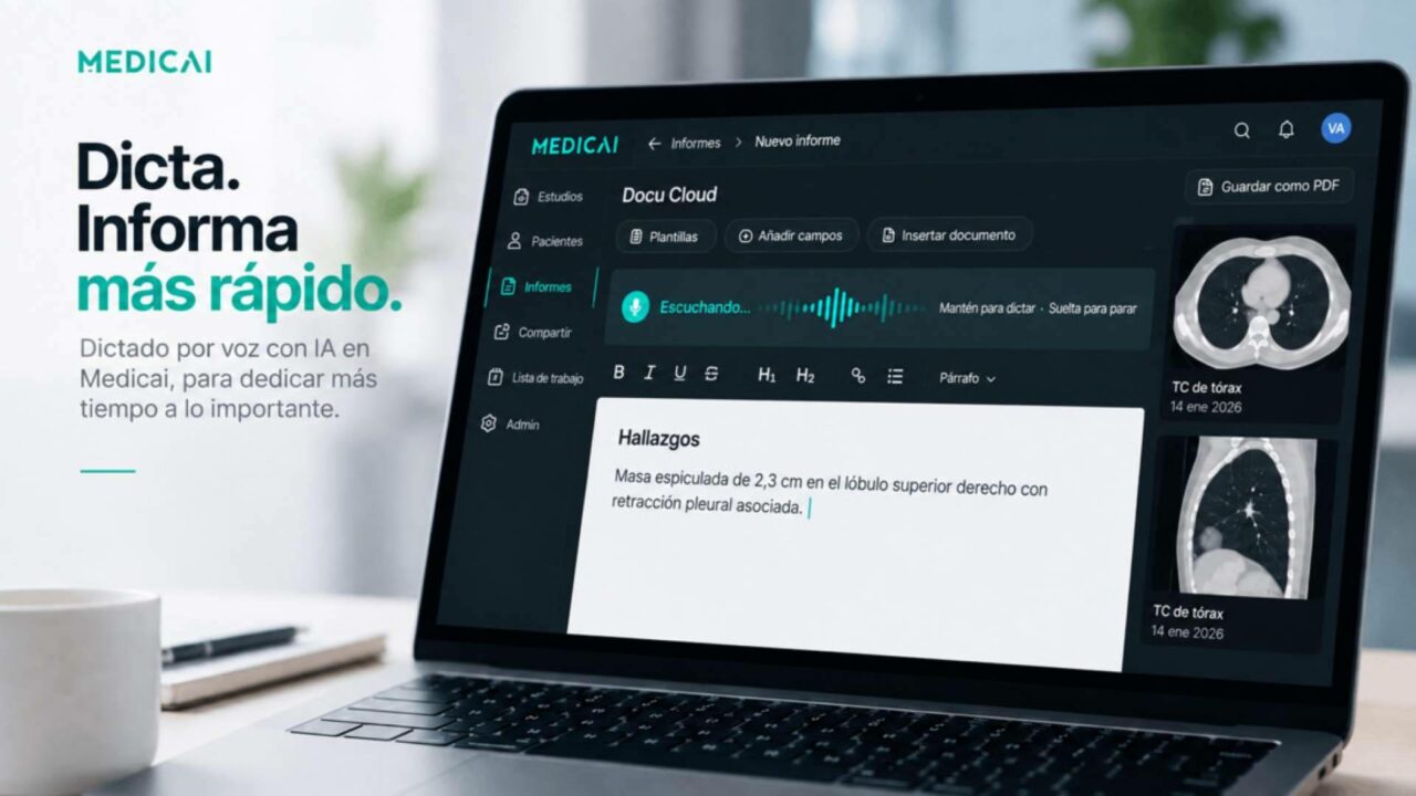 Medicai presenta el dictado por voz con IA para agilizar los informes radiológicos