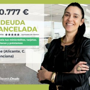 Ley de Segunda Oportunidad; una mujer supera 110.777 € en Elche (Alicante, C. Valenciana) con Repara tu Deuda