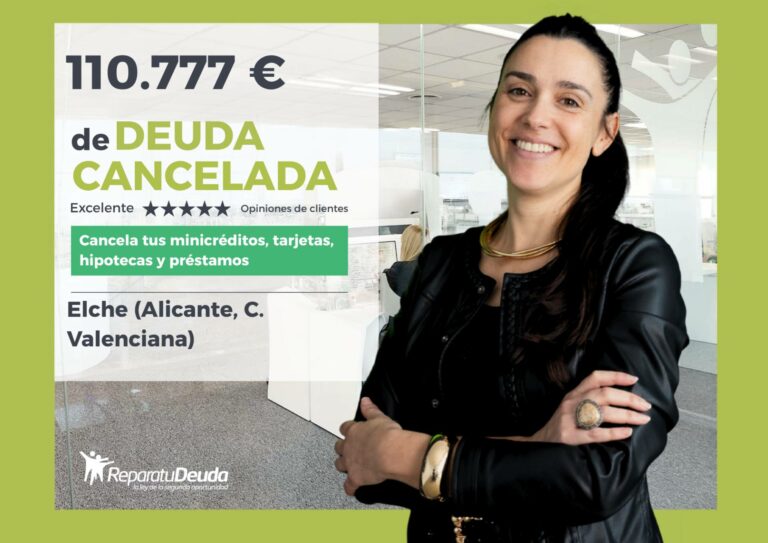 Ley de Segunda Oportunidad; una mujer supera 110.777 € en Elche (Alicante, C. Valenciana) con Repara tu Deuda